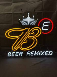 lot N252 image: HALTED Rare B-to-the-e Budweiser Energy Beer Neon Sign