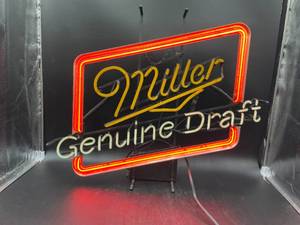lot N266 image: Miller Genuine Draft Neon Sign