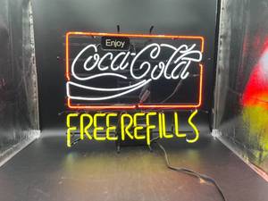 lot N269 image: Coca-Cola Free Refills Neon Sign