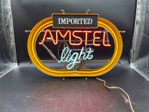 lot N272 image: Imported Amstel Light Neon Sign