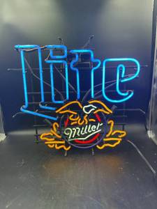 lot N312 image: Miller Lite Eagle Neon Sign