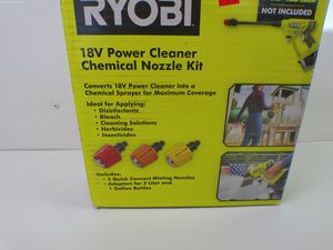 lot 57 image: Ryobi 18v Power Cleaner Chemical Nozzle Kit