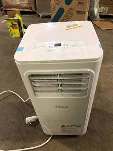 Vissani 5,000 BTU 115-Volt Portable Air Conditioner for 170 sq. ft. Rooms Dehumidifies and Remote in White Customer Returns See Picture