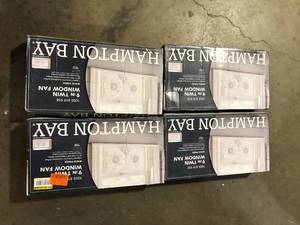 Lot of Hampton Bay 9 in. Twin Window Fan  Customer Returns See Picture