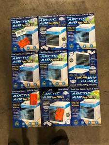 Lot of ARCTIC AIR 76 CFM 4 Speed Portable Evaporative Cooler for 45 sq. ft.  Customer Returns See Picture