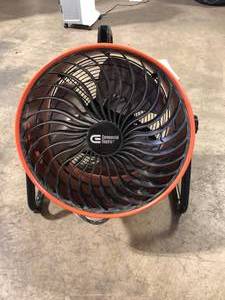Commercial Electric 16 in. 3-Speed Drum Floor Fan in Orange High Velocity Turbo  Customer Returns See Picture