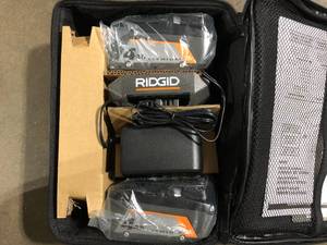RIDGID 18V Lithium-Ion (2) 4.0 Ah Battery Starter Kit with Charger and Bag Customer Returns See Picture
