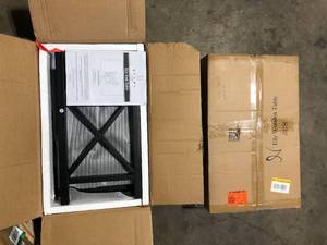 Lot of Black Night Stand Bedside Table with Drawer Wooden Side Tables Bedroom Night Stand 21.6 in. H x 12 in. W x 16 in. D Customer Returns See Pictures
