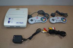 lot 97 image: Yobo FC Twin 2-In-1 Gaming Console with 2 Controllers