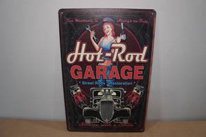 lot 176 image: Metal Hot Rod Garage Sign