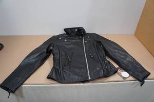 lot 194 image: First Manufacturing Allure Womens Motorcycle Leather Jacket -Medium