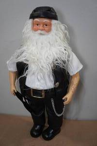 lot 237 image: Decorative Biker Fabric Santa