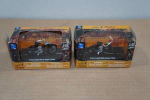lot 241 image: 2 Indian Camel Back Single 1906 Motorcycle Die Casts