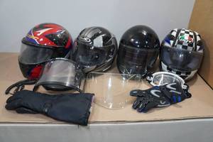 lot 245 image: Motorcycle Helmets and Accessories