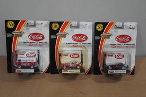 lot 272 image: 3 Matchbox Coca-Cola Die Casts -Volkswagen, BMW, Dodge