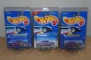 lot 273 image: 3 Hot Wheels Purple Passion Cars
