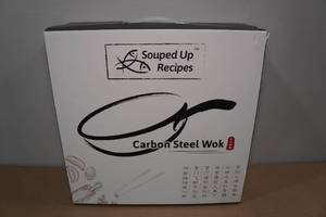 lot 3 image: Souped Up Recipes Carbon Steel 12.5 Wok