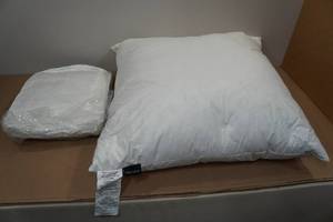 lot 20 image: 2 Basic Home 26 Square Goose Feather & Down Throw Pillows