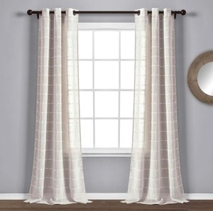 lot 132 image: Set of 2 Lush Dcor 40Wx84L Curtains -Beige