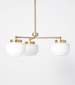 lot 18 image: Hearth & Hand Brass 3-Light Chandelier 59.9 Tall