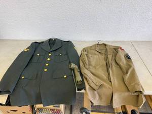 lot 40 image: Military Uniforms & Flashlight