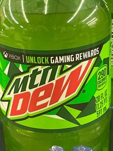 lot 10 image: Lot of 24 Mountain Dew 20 fl oz Bottles