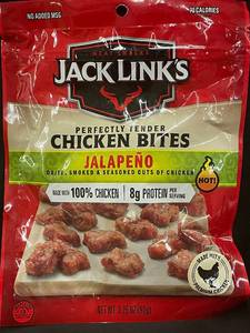 lot 21 image: Lot of 6 Packets Jack Links Chicken Bites - Jalapeo
