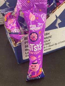 lot 27 image: AL 1-4 - Bitsys Swish Pink Lemonade Electrolyte Drink Mix - 100 Count Bulk