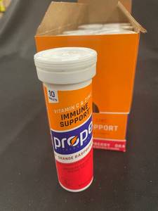 lot 30 image: AZ 3 - Propel Immune Support Vitamin C & Zinc Tablets - 8 packs Orange Raspberry