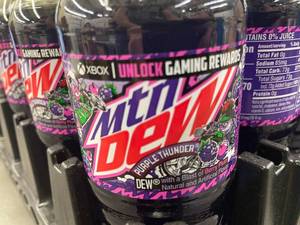 lot 37 image: 24-Pack of Mountain Dew Purple Thunder 20oz Bottles