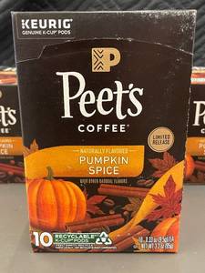 lot 48 image: IA 1 - Peets Coffee Pumpkin Spice K-Cup Pods - 30 Count