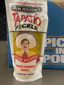 lot 49 image: FL 3-5 - Van Holtens Tapatio Flavored Pickle in a Pouch - 12 Pack