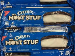 lot 69 image: ID 2 - Lot of 12 Packs of Oreo The Most Stuf Chocolate Sandwich Cookies