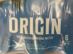 lot 98 image: Origin 100% Natural Spring Water - 24 Bottles (450 mL each)