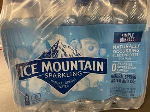 lot 99 image: Ice Mountain Sparkling Natural Spring Water - Simply Bubbles (24 Pack)