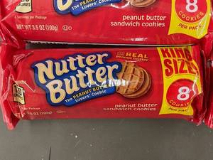 lot 108 image: ID 2 - Lot of 12 Packs Nutter Butter King Size Peanut Butter Sandwich Cookies