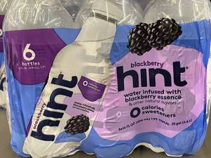 lot 117 image: Hint Blackberry Water - 2 Packs of 6 (16 oz Bottles)