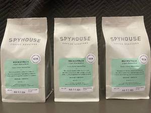 lot 273 image: F1 F2 - Pack of 3 Spyhouse Moonstruck Local Organic Medium Blend Whole Bean Coffee 10oz