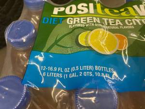 lot 314 image: PosiTeav Diet Green Tea Citrus - 12-Pack (16.9 Fl Oz Bottles)