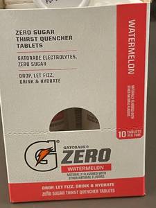 lot 455 image: IA 2 - Gatorade Zero Thirst Quencher Tablets - Watermelon, Pack of 6