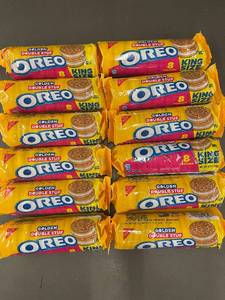 lot 509 image: ID2 - Lot of 12 Packs Oreo Golden Double Stuf King Size Sandwich Cookies
