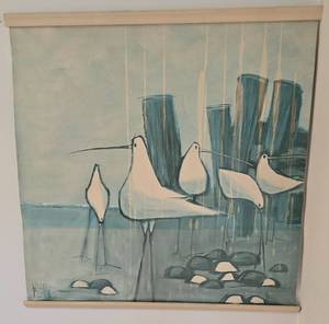 lot 40 image: Robert McCaine Watercolor on Canvas
