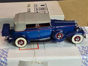 lot 3 image: 1932 Cadillac V-16 Franklin Mint Metal Die Cast Car 124 Scale