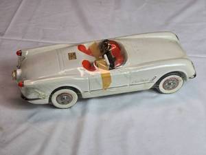 lot 20 image: 1953 Corvette Numbered 375 Famous Firsts Brandy Sauce Decanter, 24 Proof Brandy and Sugar Syrup - Leaks around plug when tipped back