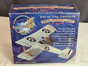 lot 26 image: 1917 Sopwith Pup U.S. Military Aircraft, Die-Cast, 1 of 5,000 by Gearbox Collectibles