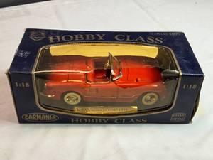 lot 37 image: Mira 1954 Chevrolet Corvette 118 Scale Diecast Model in Red - Carmania Hobby Class Collection