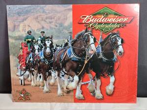 lot 120G image: Budweiser Clydesdales Retro Metal Sign