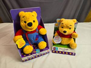 lot 163 image: Disney Winnie the Pooh Plush Dolls - Motion and Singing