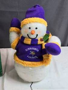 lot 185 image: Light Up Minnesota Vikings Snowman Decoration