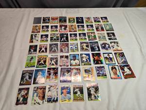 lot 205 image: Lot of 60 MLB Stars Cards Including Rickey Henderson, Randy Johnson, Ken Griffey Jr, Nolan Ryan and More